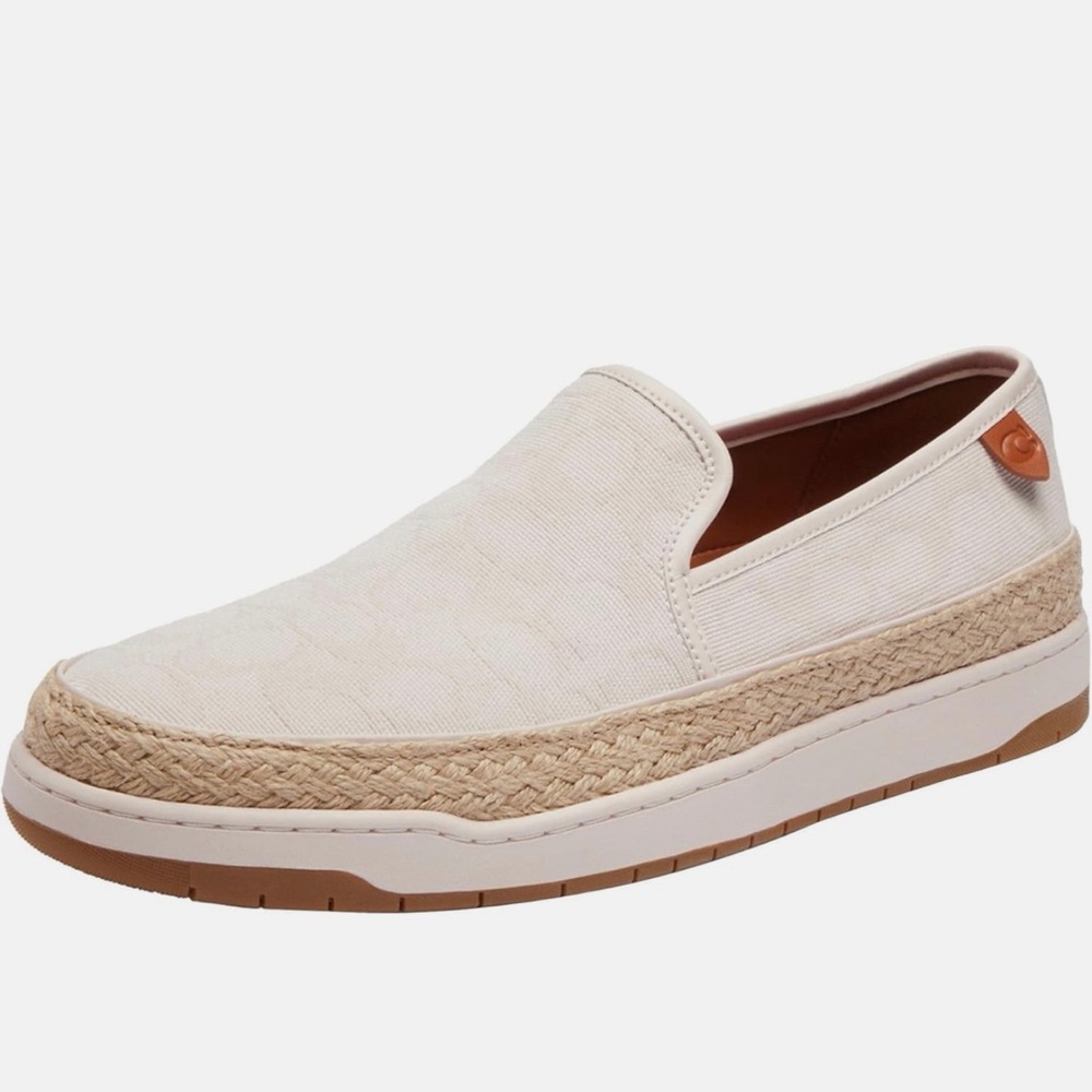 Coach Men's Cream Slip-On Loafers
